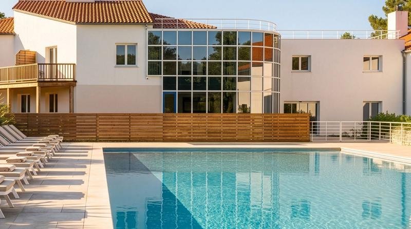 Résidence l'Écrin des Pins côté piscine