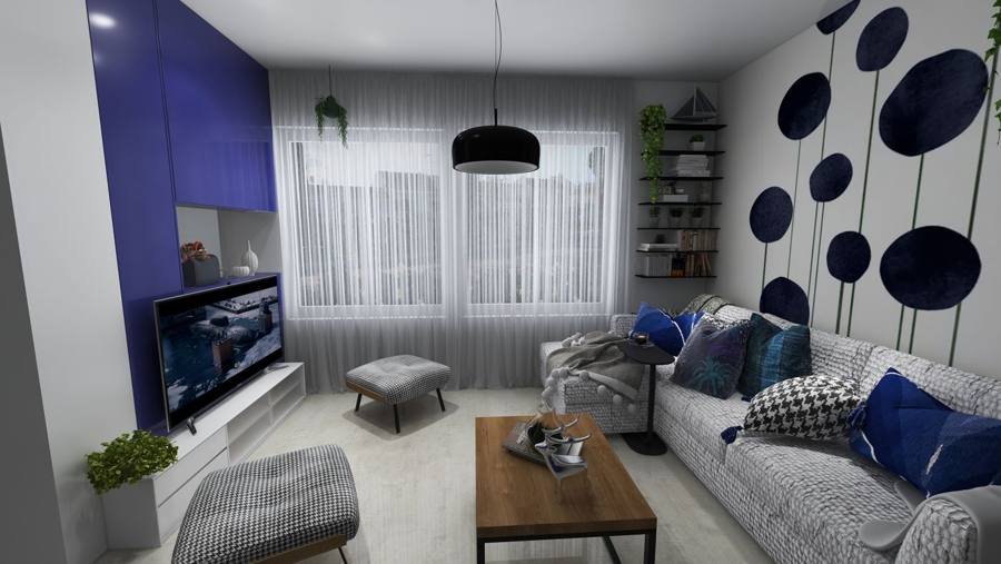Proposition de décoration · T2 en rez-de-chaussée